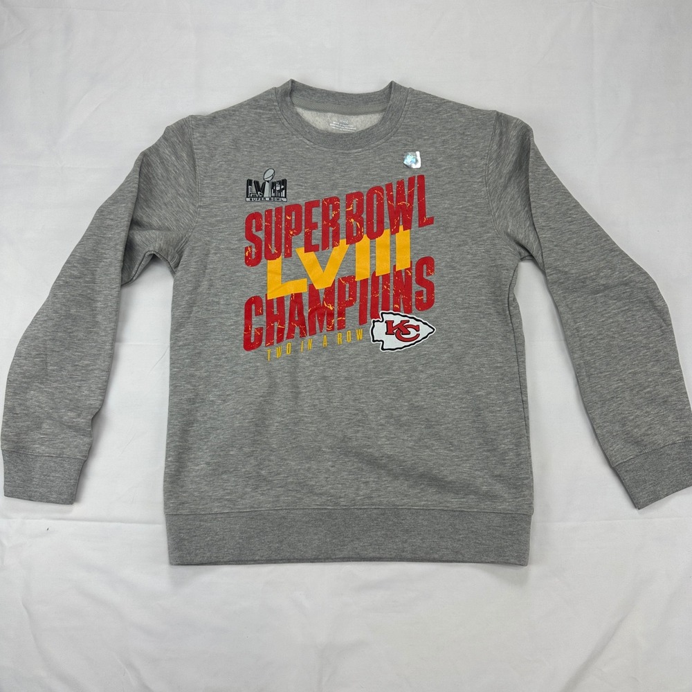 Kansas City Chiefs Super Bowl LVII‎ Champions Sweatshirt Mens Medium Fanatics